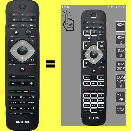 PHILIPS TV IR remote simple