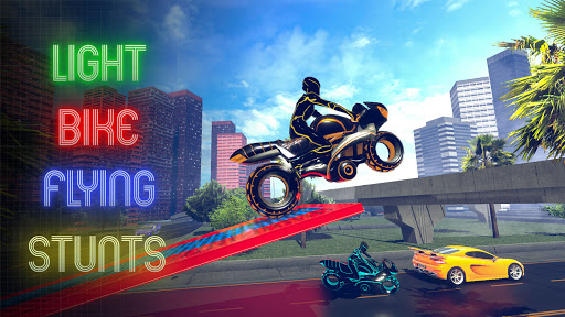 ışık motosiklet uçan stunts PC