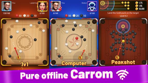Carrom Lite-Board Offline Game