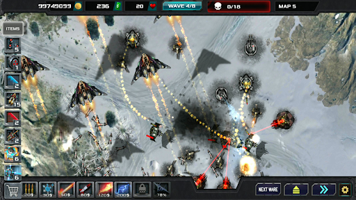komputer Tower Defense Legend War SciFi