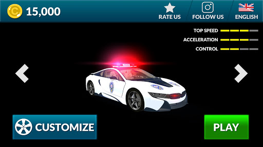 American i8 Police Car Game 3D