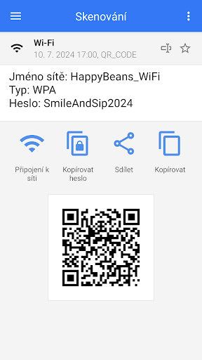 Skener QR a čárových kódů