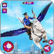 Flying Horse Police Chase : US Police Horse Games الحاسوب
