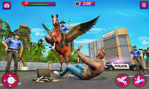 Flying Horse Police Chase : US Police Horse Games الحاسوب