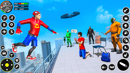 Flying Robot Hero Rescue Game