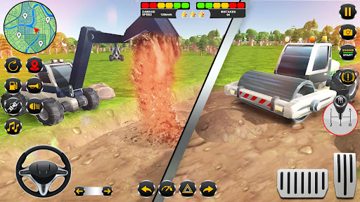 komputer Road Construction Excavator 3D