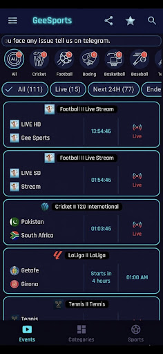 Gee Sports Tv پی سی