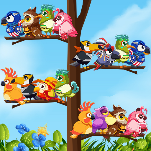 Vogel Sortieren 2: Farbpuzzle