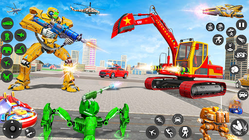 Excavator Robot War - Car Game