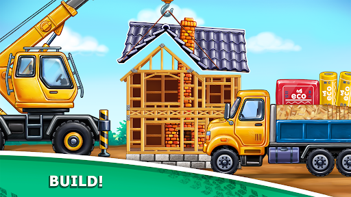 Truck games - build a house