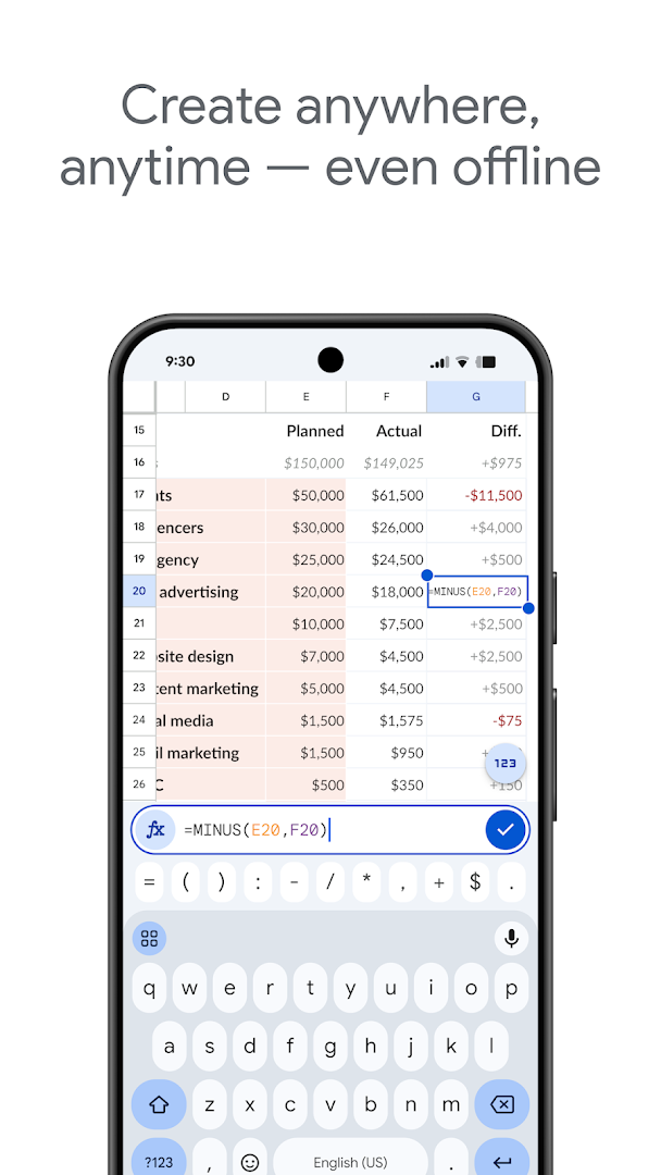 Google Sheets PC