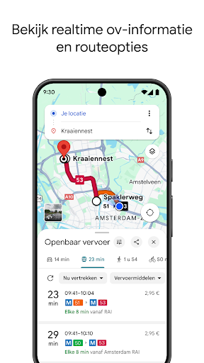 Google Maps: Navigatie en OV PC