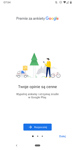 Premie za ankiety Google