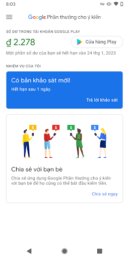 Google Phần thưởng cho ý kiến