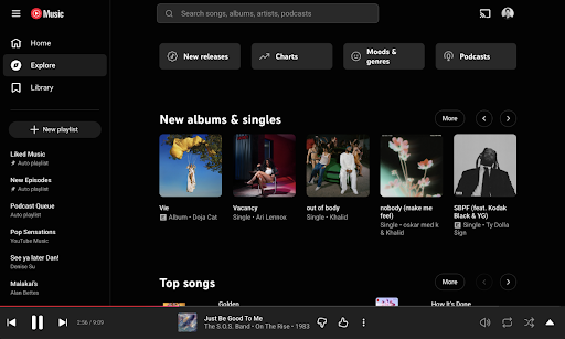YouTube Music pour Chromebook PC