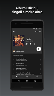 YouTube Music - riproduci musica e video musicali