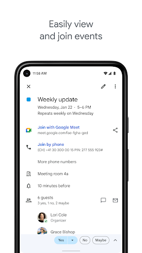 Google Calendar পিসি