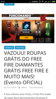 Guia Free Diamond para fogo livre PC