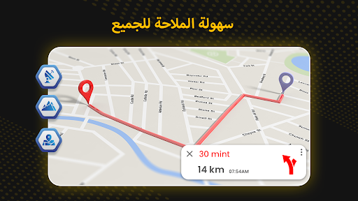 خرائط GPS اتجاه الملاحة الحاسوب