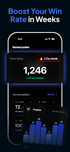 Runout Poker Trainer GTO Coach پی سی