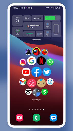 Top Widgets - Theme&Icon الحاسوب