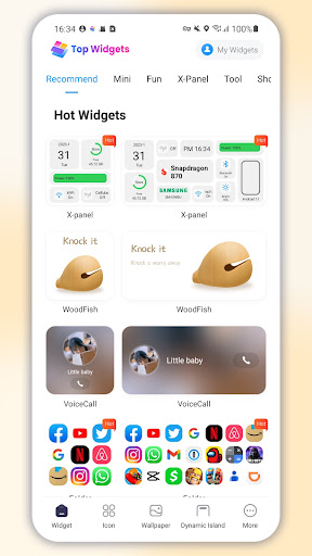 Top Widgets - Theme&Icon الحاسوب