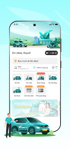 Taxi Xanh SM: Đặt xe taxi điện PC