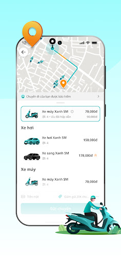 Taxi Xanh SM: Đặt xe taxi điện PC