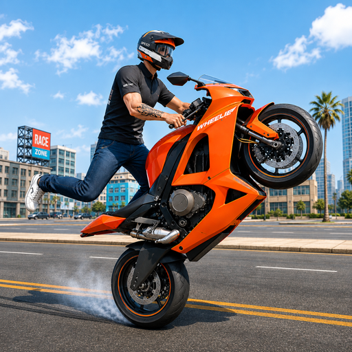 Moto Bike Stunt Wheelie Game