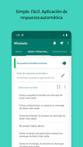 WhatsAuto - Aplicación de respuestas automáticas