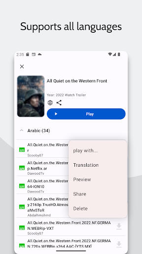 Subtitles Downloader & player PC