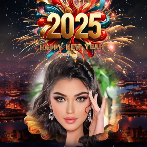New year photo frame 2025
