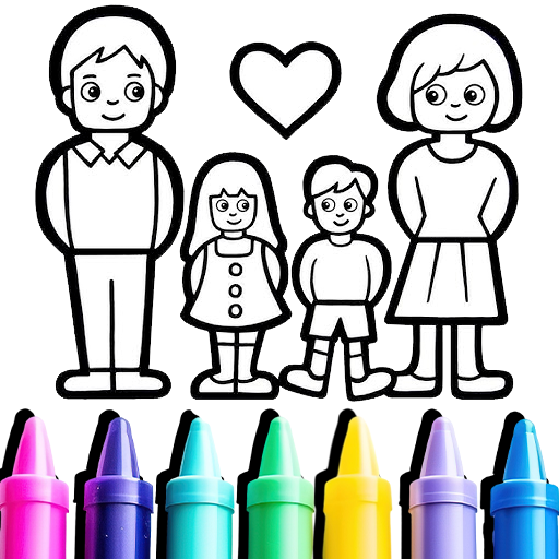 Family Love Coloring Book PC