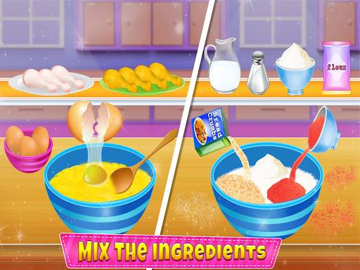 komputer Deep Fry Cooking Chicken Chef