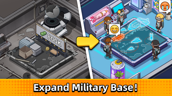 Idle Army Base Tycoon:Force پی سی