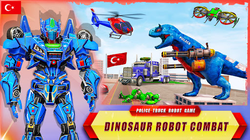 Polis Kamyonu Robot Araba Oyun