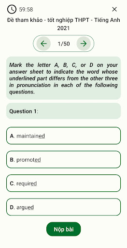 HOCHANH: Làm đề 1-12 THPT ĐGNL PC