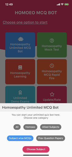 HOMOEO MCQ BOT PC