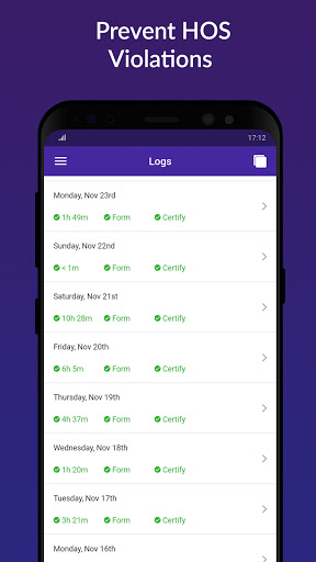 komputer HOS247 ELD Logbook