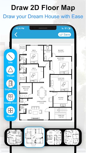 Plano de projeto de casa 3D para PC