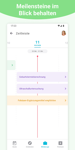 Schwangerschaft + Tracker-App