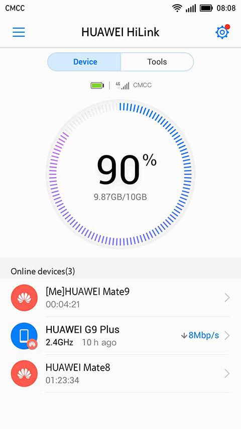 Huawei HiLink (Mobile WiFi) الحاسوب