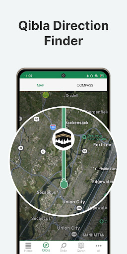 komputer Muslim: Prayer Times, Qibla