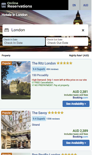 Reservas online: Hotéis para PC