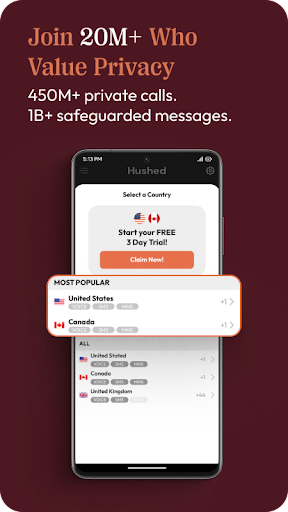 Hushed: US Second Phone Number পিসি