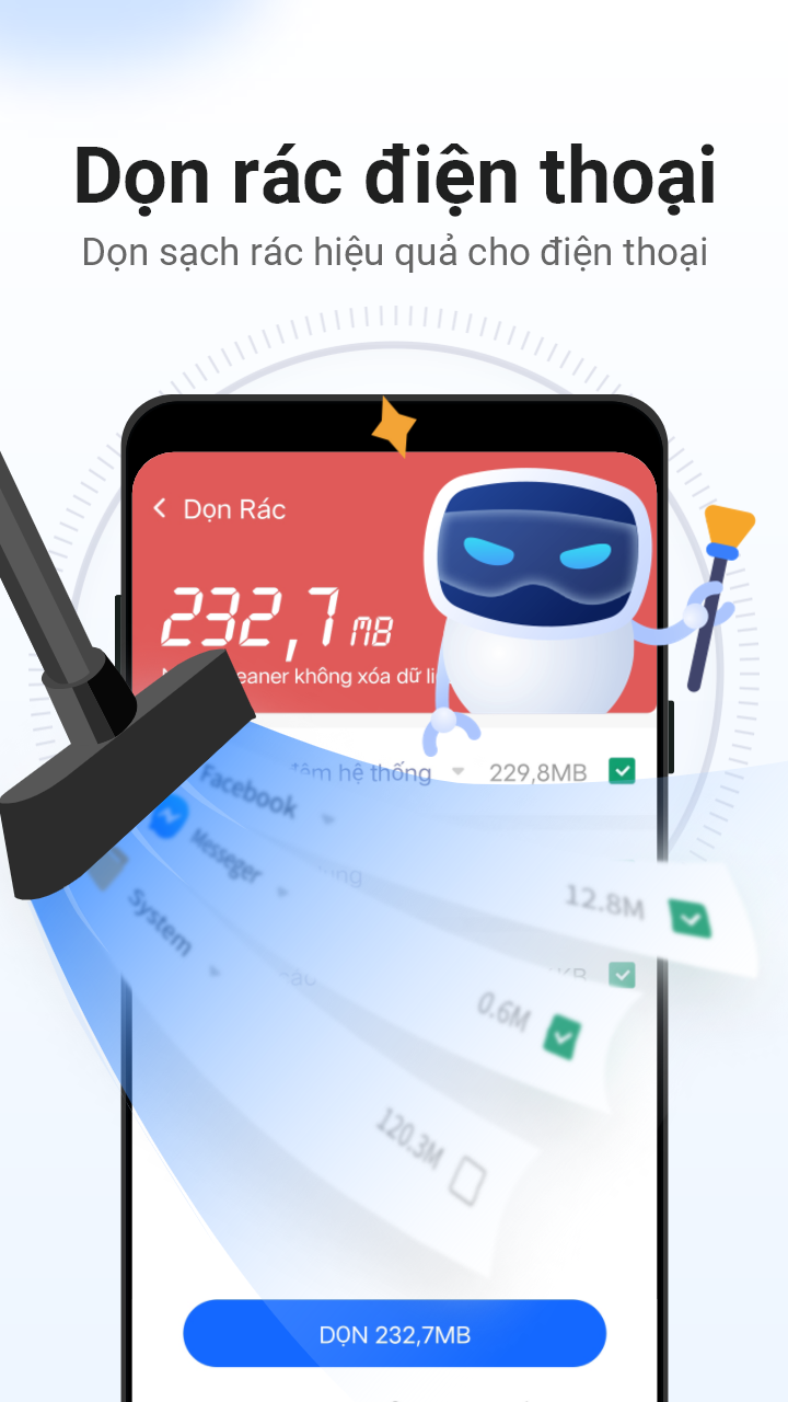 iClean - Dọn rác, Tăng tốc, Diệt virus PC