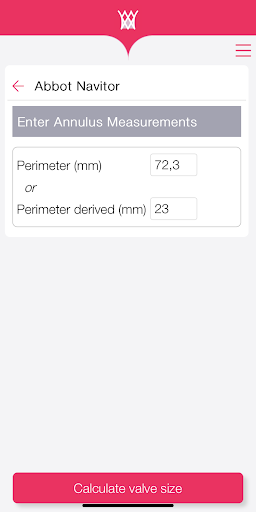 komputer TAVR Sizing