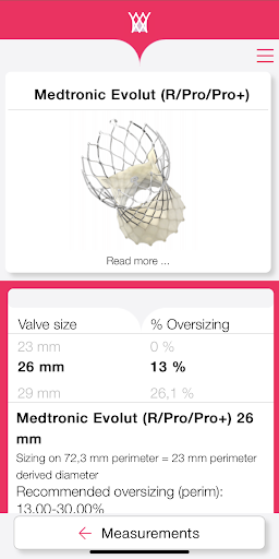 komputer TAVR Sizing
