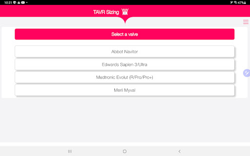 komputer TAVR Sizing