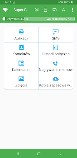 Kopii zapasowych: Kontakty&SMS PC